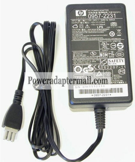 HP DeskJet D1470 D1560 D2400 D2430 Printer AC Power Adapter Char